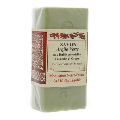 Abbaye De Ganagobie Savon argile verte et huiles essentielles, 150g