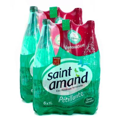Saint Amand Eau gazeuse, 2 packs de 6x1L