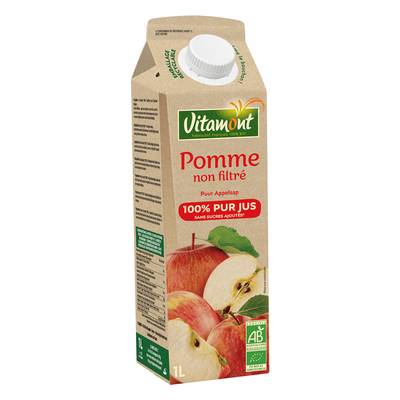 Vitamont Pur jus de pomme UE bio, 1L