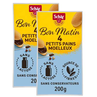 Schär Petits Pains briochés Sans Gluten, Lot de 2x2x100g