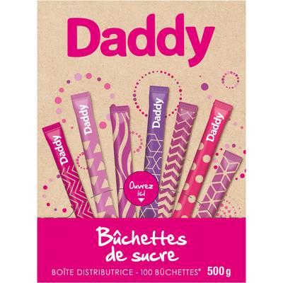 Daddy Daddy Boîte Distributrice de 100 bûchettes, 480g
