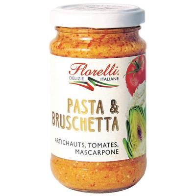 Florelli Sauce Artichauts, Tomates, Mascarpone - Pasta et Bruschetta, 190g