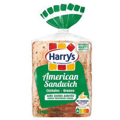 Harrys Pain de Mie American Sandwich Céréales, 14 tranches - 550g