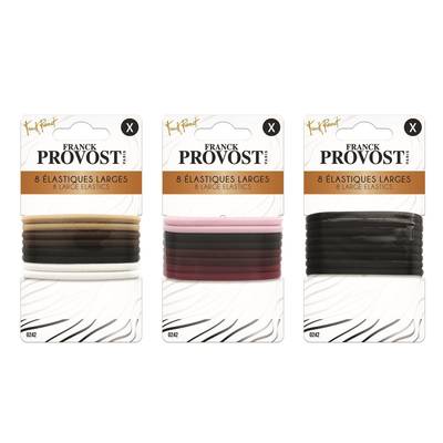 Franck Provost Elastiques larges coloris aléatoire, 8  pièces