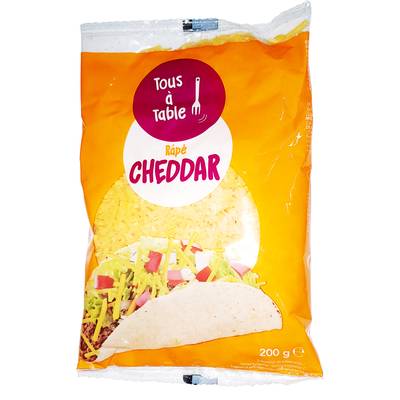 Tous à table Râpé Cheddar, 200g