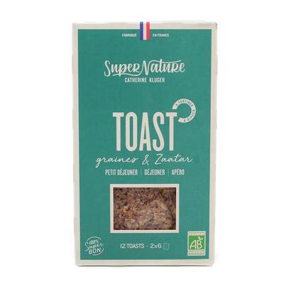 Super Nature Toast Graines & Zaatar x12 BIO, 204g