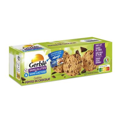 Gerblé Sans Gluten Sans Lactose 9 Cookies pépites de chocolat sans gluten et sans lactose, 150g