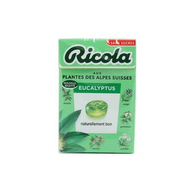 Ricola Bonbons aux plantes suisses sans sucre eucalyptus, 50g