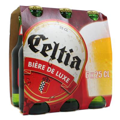 Celtia Bière blondeTunisienne de Luxe 5°, 6x25cl