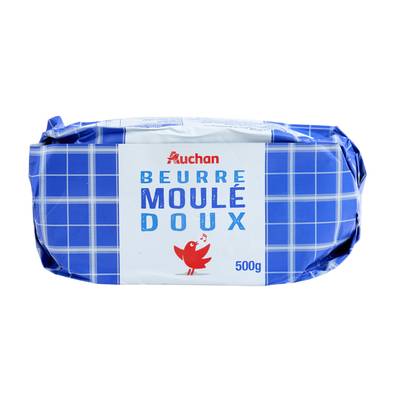 Auchan Beurre moulé doux, 500g