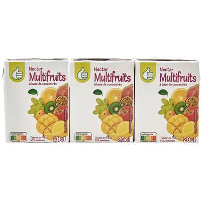 Pouce Nectar de multifruits en briquettes, 6x20cl
