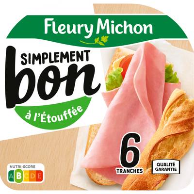 Fleury Michon Jambon Blanc Sans Couenne, 6 tranches - 240g