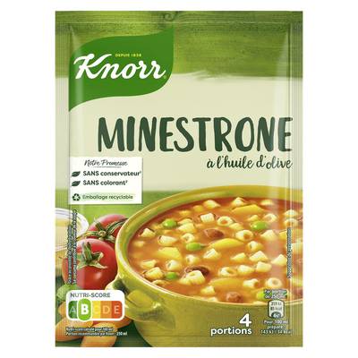 Knorr Soupe Minestrone à l'Huile d'Olive déshydratée, 104g