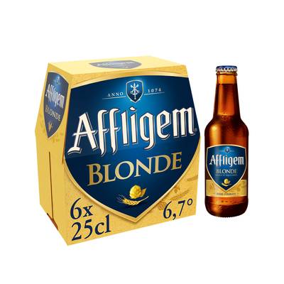 Affligem Bière blonde d'Abbaye 6.7°, 6x25cl