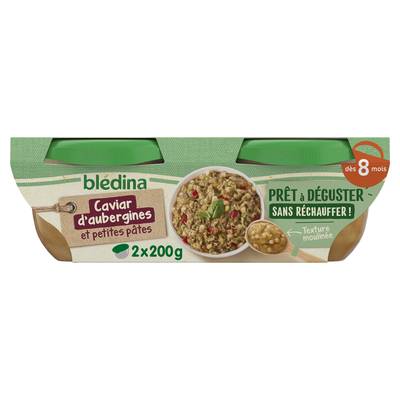 Blédina Caviar d'Aubergines Bol Bébé Dès 8 mois, 2x200g