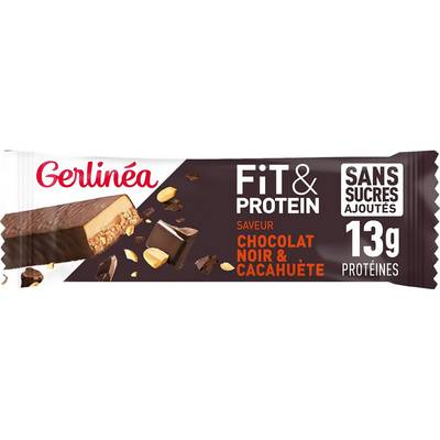 Gerlinéa Barre Fit Protéine Chocolat Cacahuètes, 45g