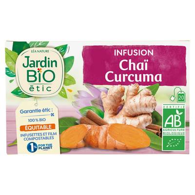 Jardin Bio Etic Infusion Chai Curcuma Bio - 20 sachets, 30g