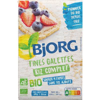 Bjorg Fines galettes de riz bio, 130g