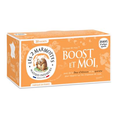 Les 2 Marmottes Tisane Boost et moi, 30 sachets
