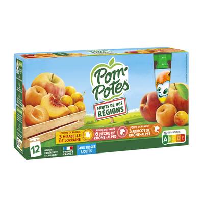 Pom'Potes - Materne Compote fruits région, 12x90g