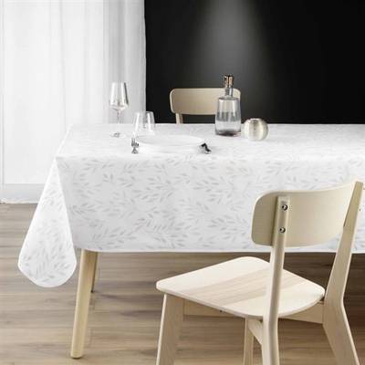 3574387232622 - Douceur D Interieur - Nappe Antitache Imprimé Lonigold Blanc