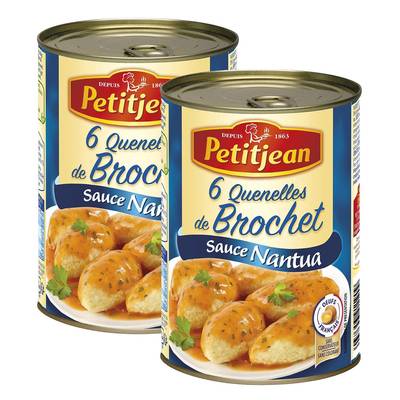 Petitjean 6 Quenelles de Brochet Sauce Nantua, Lot de 2x400g