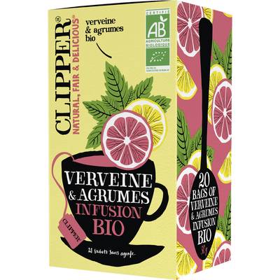 Clipper Infusion Verveine Agrumes Bio - 20 sachets, 30g