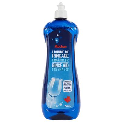 Auchan Liquide de rinçage lave-vaisselle sans trace, 750ml