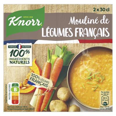 Knorr Soupe Mouliné de Légumes Français, 2x30cl