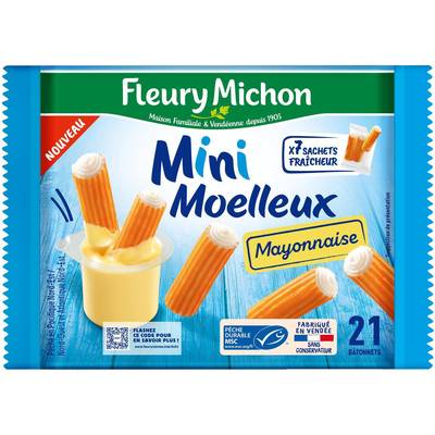 Fleury Michon Mini Surimi Moelleux Mayonnaise, 21 bâtonnets - 230g