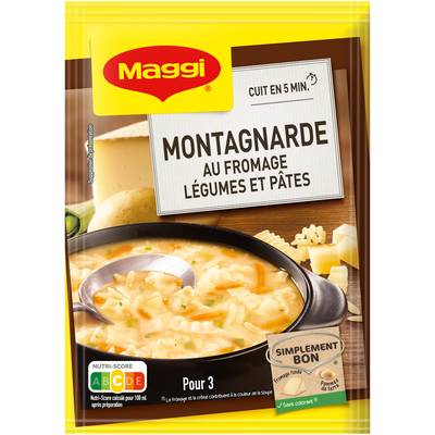 Maggi Soupe Montagnarde- Au Fromage, Légumes et Pâtes, 78g
