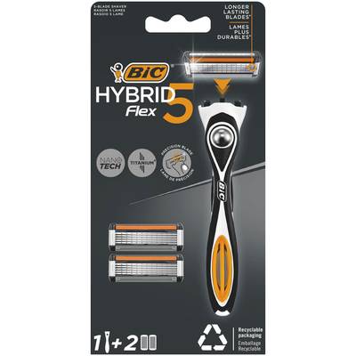 Bic Rasoir Flex 5 Hybrid, 1 rasoir et 2 lames