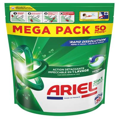 Ariel Capsule lessive Original, 50 capsules