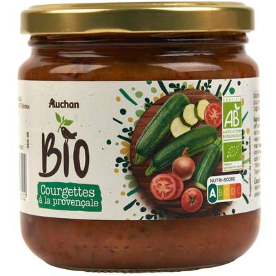 Auchan BIO Courgettes à la provençale Bio en bocal, 400g