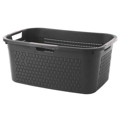 Sundis Corbeille à linge Country Noir, 40 Litres