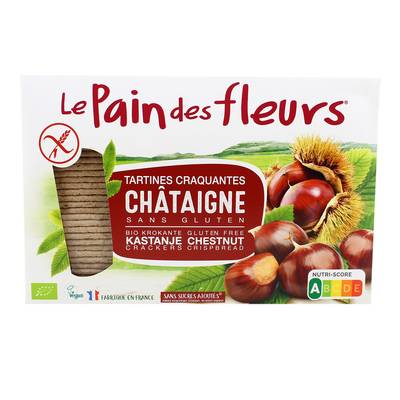 Le pain des fleurs Tartines craquantes à la châtaigne, sans gluten, bio, 300g