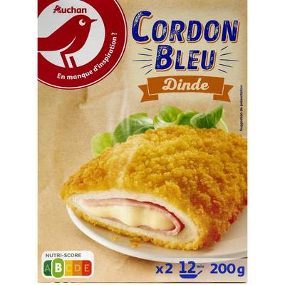 Auchan Cordon Bleu de Dinde, 2x100g