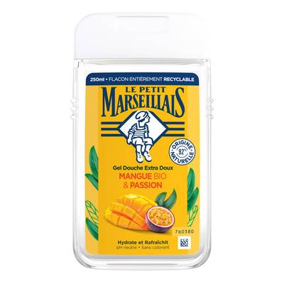 Le Petit Marseillais Gel Douche Extra Doux Mangue BIO & Passion, 250ml