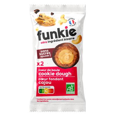 Funkie Coeur de Boule Cookie Dough Coeur fondant Cajou Bio, 36g