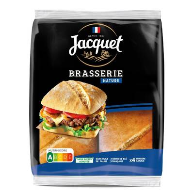 Jacquet Pain Burger Brasserie, 4 buns - 330g