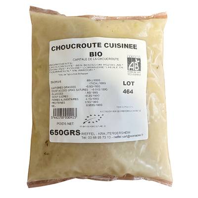 3442250000923 - Rieffel - Choucroute Cuisinée Bio