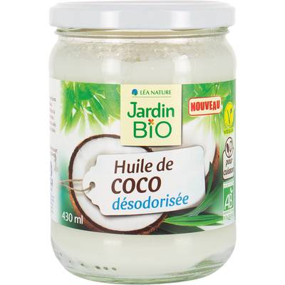 Jardin Bio Etic Huile vierge de coco désodorisée Bio, 43cl