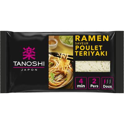 Tanoshi - Japon Ramen Saveur Poulet Teriyaki Nouilles Japonaises Précuites, 360g