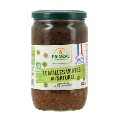 Priméal Lentilles vertes bio origine France, 720ml