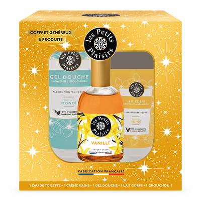Les Petits Plaisirs Coffret cadeau senteur Vanille, 5 pièces