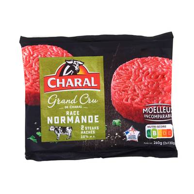 Charal Steaks Hachés 10%MG Race Normande Grand Cru, 2x130g