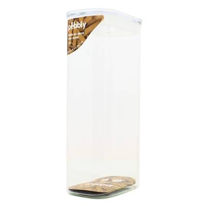Pebbly Boîte haute rectangulaire en verre avec couvercle en verre - 1,8L, 1 pièce