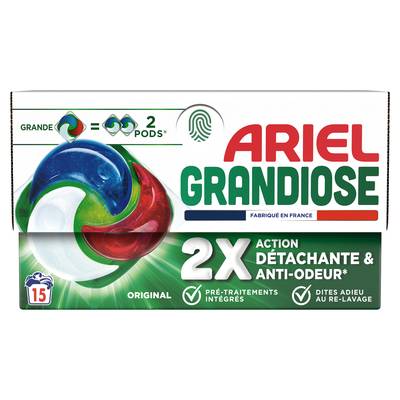 Ariel Capsule Lessive Grandiose Original, 15 capsules