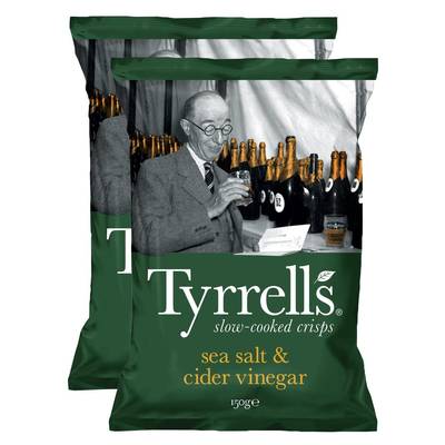 Tyrrell's Chips au Sel de Mer et Vinaigre de cidre, 2x150g