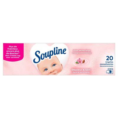 Soupline Lingettes Assouplissantes Douceur & Soin, 20 voiles